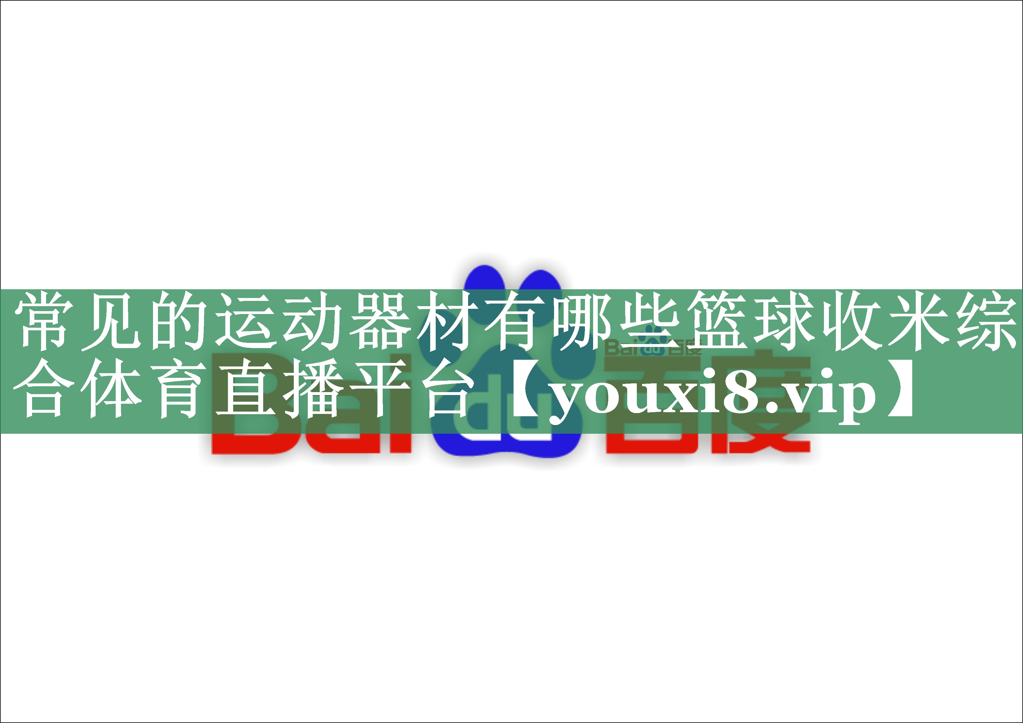 常见的运动器材有哪些篮球收米综合体育直播平台